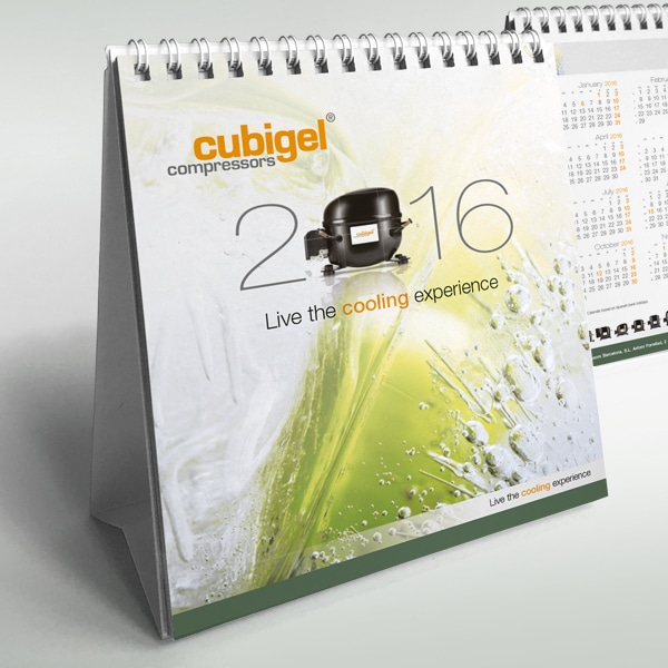 Calendario sobremesa 2016 – Cubigel Huayi