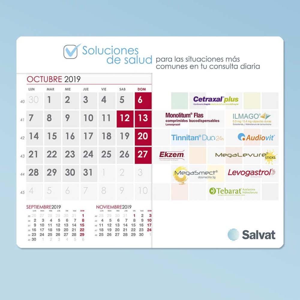 Calendarios alfombrilla 2020 – Laboratorios Salvat